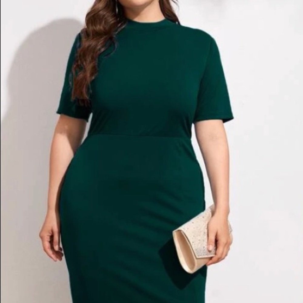 High neck Greed Dress